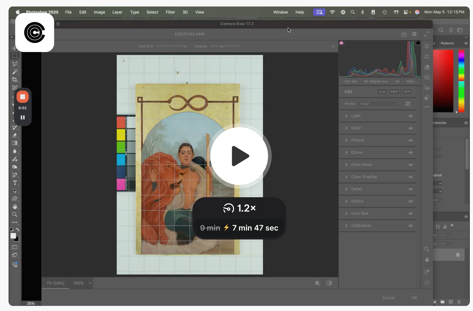 Using Camera Raw with a Color Card
