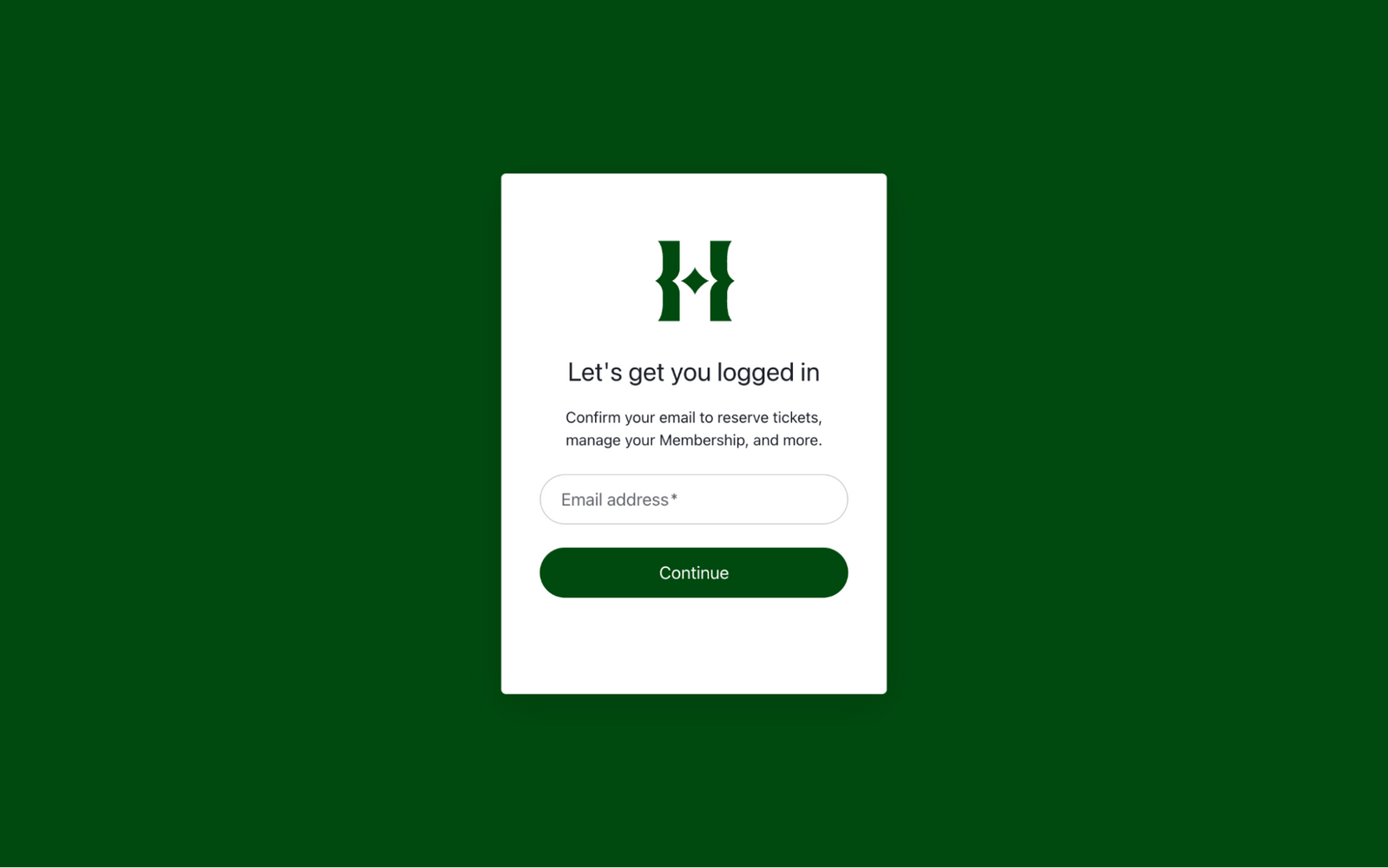 One branded login for the website, ticketing, the portal, and the stores